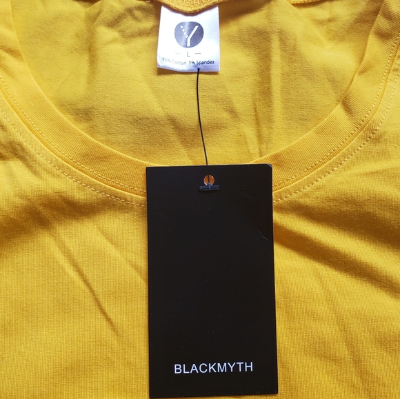 Blackmyth "Plants are Friends" golden yellow graphic tshirt Size Large NEW - Picture 3 of 5